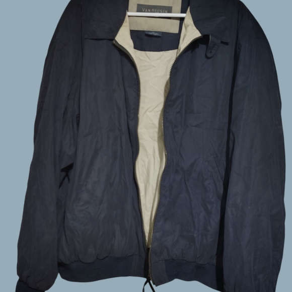 Van Heusen Men's Dark Blue Windbreaker - Picture 1 of 3